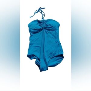 NWT Sunn Lab Swim Pacific Blue Halter One Piece Swimsuit Sz Small